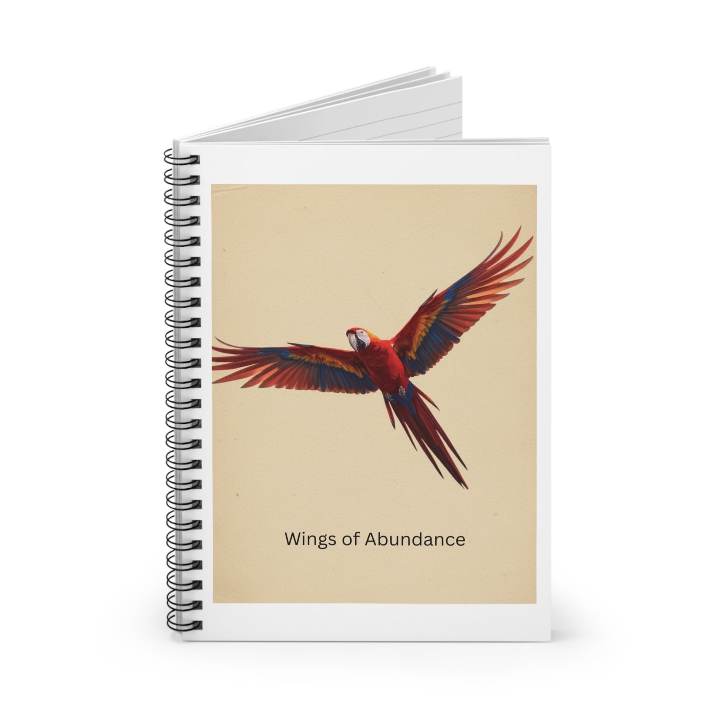 Wings of Abundance Spiral Journal — Macaw Tropical Bird Notebook for Nature Lovers and Bird Enthusiasts