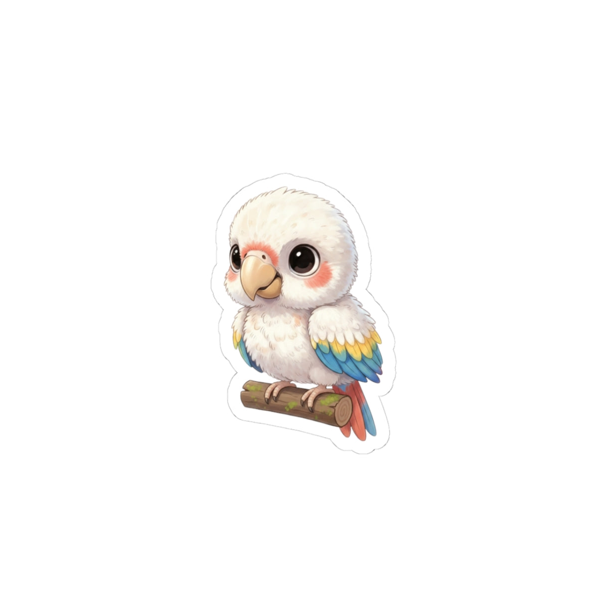Baby Macaw Chick Sticker — Adorable Sun Conure Bird Kiss-Cut Decal for Laptops & Water Bottles