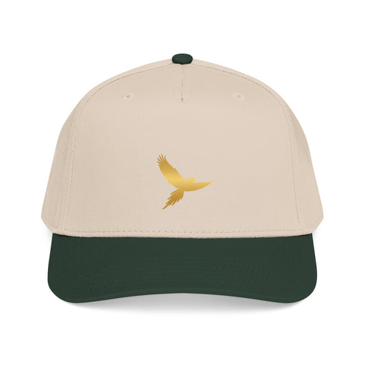 Gold Macaw Silhouette Baseball Cap