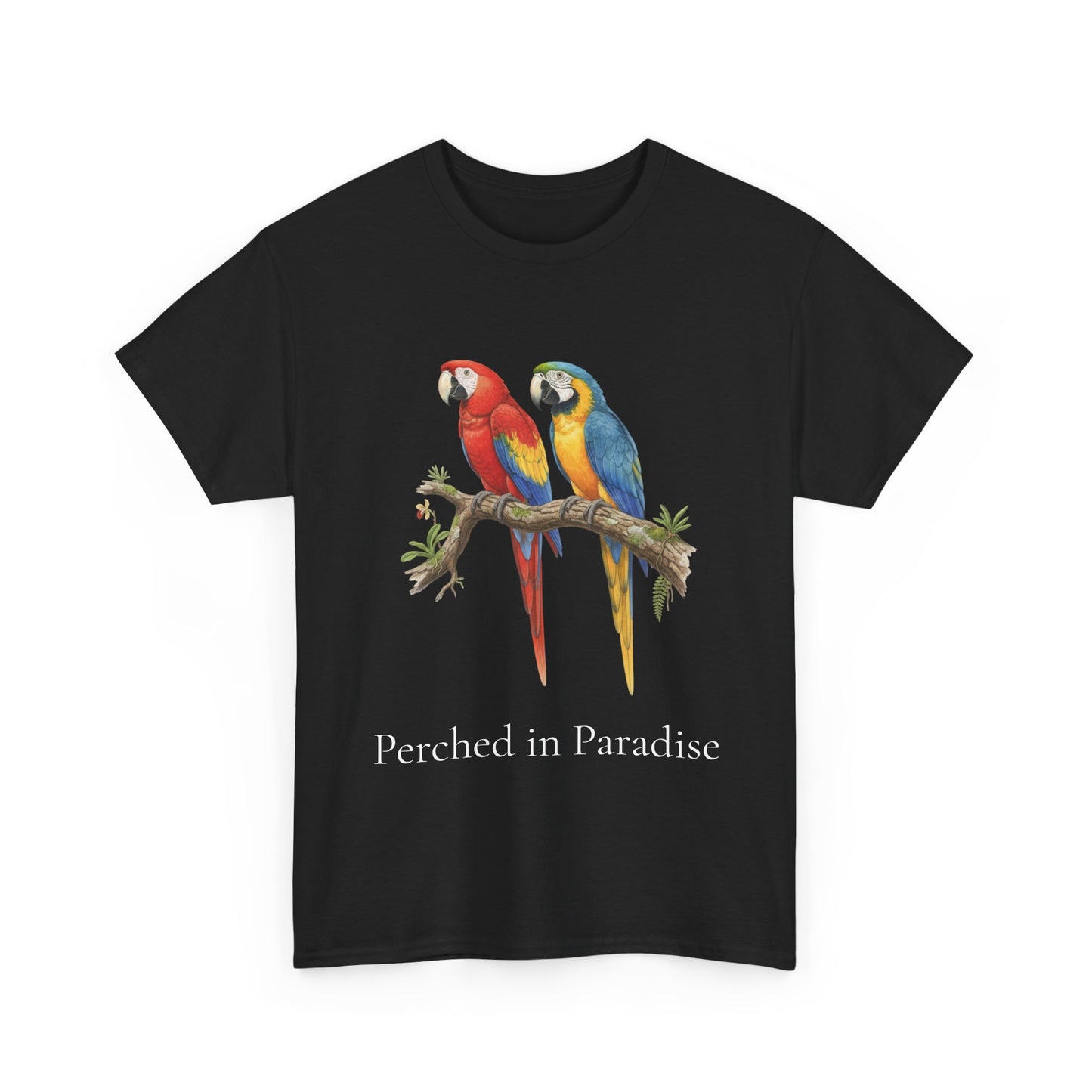 Perched in Paradise T-Shirt — Scarlet Macaw Shirt