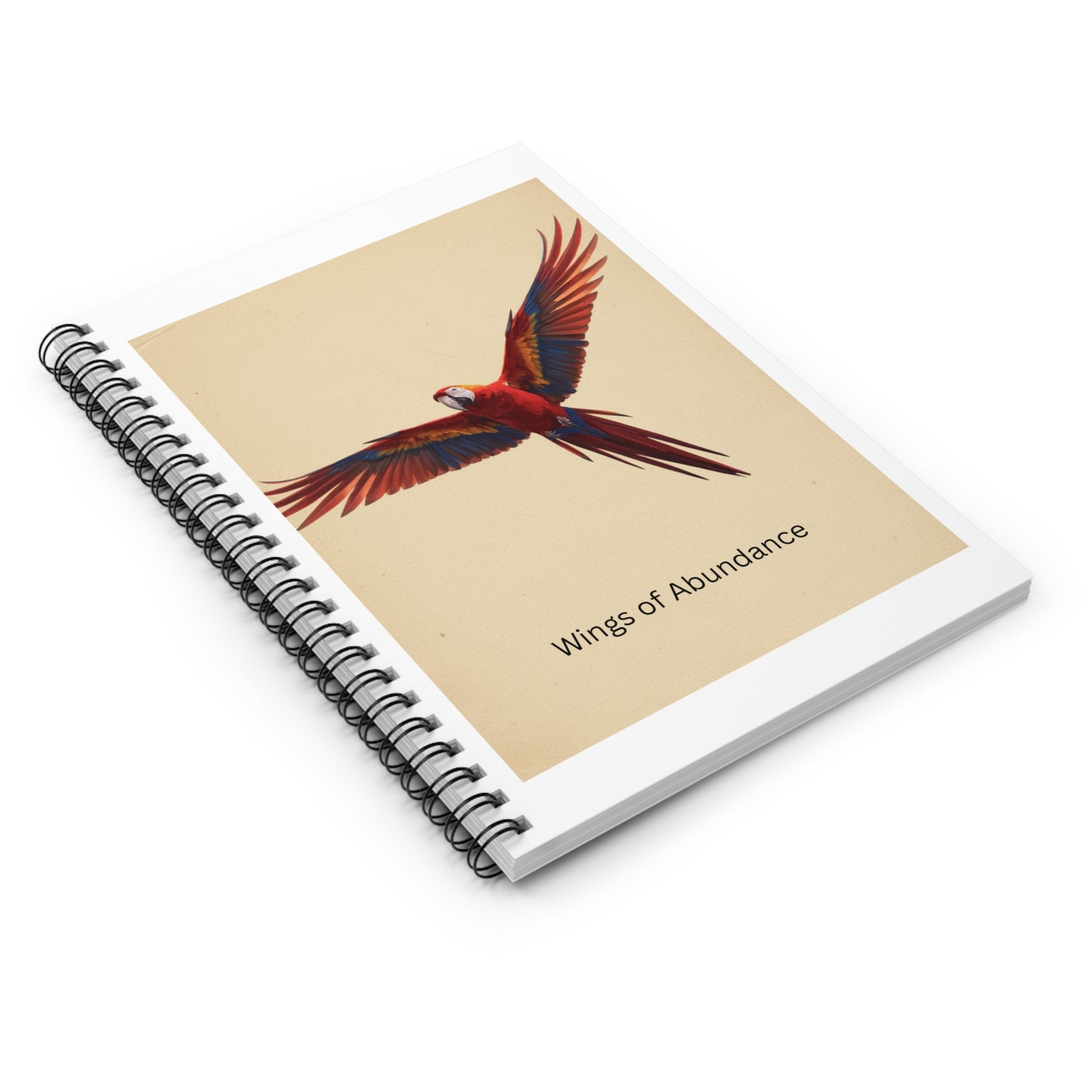 Wings of Abundance Spiral Journal — Macaw Tropical Bird Notebook for Nature Lovers and Bird Enthusiasts